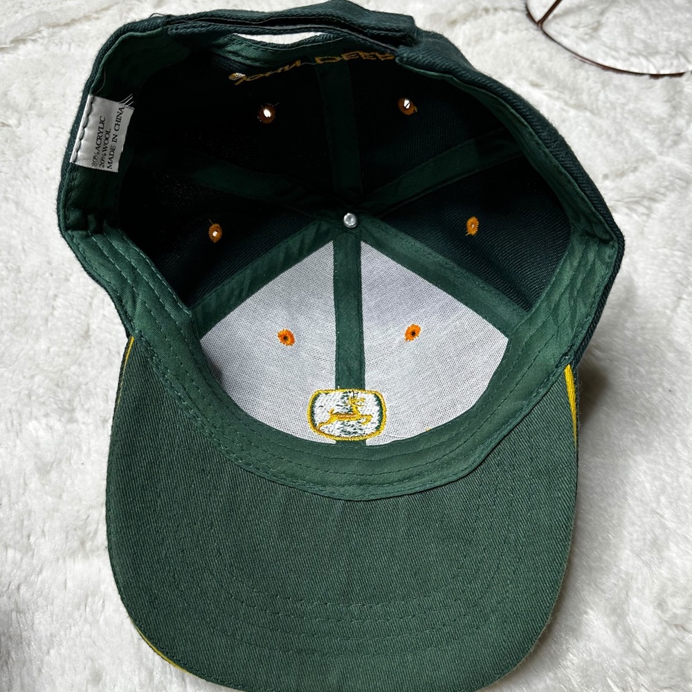 John Deere Embroidered Wool Blend Baseball Cap Hat Dark Green Adult Unisex OS - Picture 8 of 9